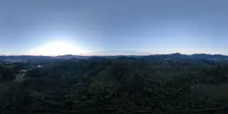 Sunset over the forest