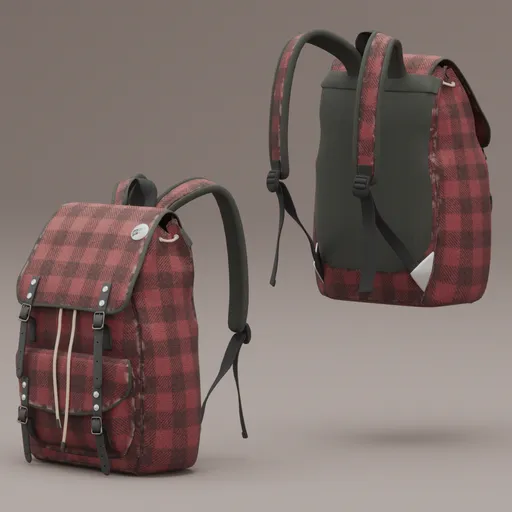 Vintage Backpack Red