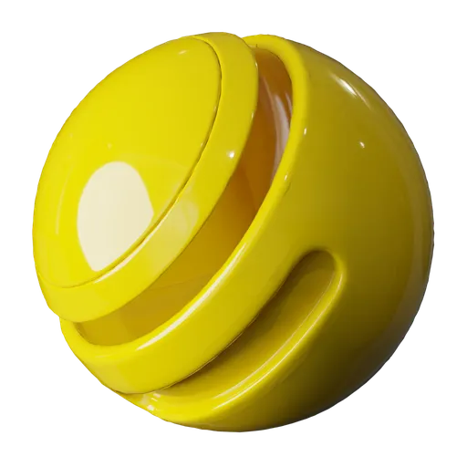 Yellow Glossy Plastic