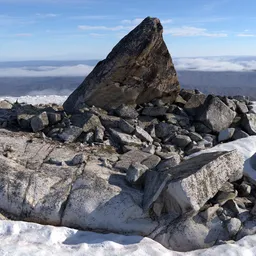 Mountain Rock in Spring Photoscan