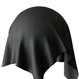 Charcoal Pleated Fabric