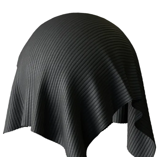 Charcoal Pleated Fabric