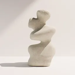 Abstract stone-textured 3D model designed for artistic décor, compatible with Blender 3D rendering.