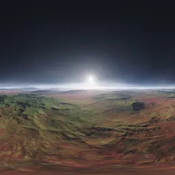 Sci-fi Aerial Landscape Planet