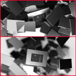 Metal modular plates creative shot