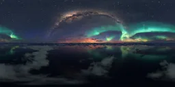 Aurora Lights Night Sky Landscape