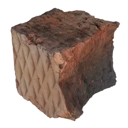 "Photorealistic brick 3D model for Blender 3D - perfect for creating ruins and abandoned buildings. Detailed scan photogrammetry for realistic surface blemishes and bumps. Available in isometric views and great for architectural design."