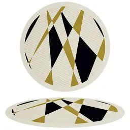 Modern Round organic Rug