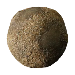 High-resolution PBR Dirt Ground texture for 3D rendering and Blender, featuring realistic puddles and fine details.