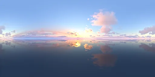 Summer sunrise over the water