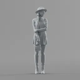 Lowpoly Female Standing