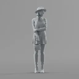 Lowpoly Female Standing