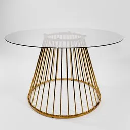 OLIVIER Round Glass Table