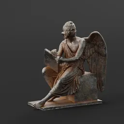 Iron Angel with book