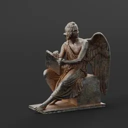 Iron Angel with book