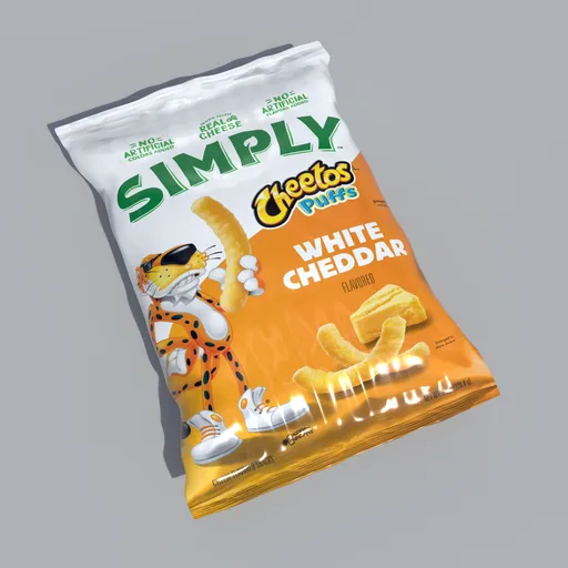 Simply Cheetos Puffs White Cheddar Chips Bag