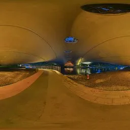 Under the bridge at night