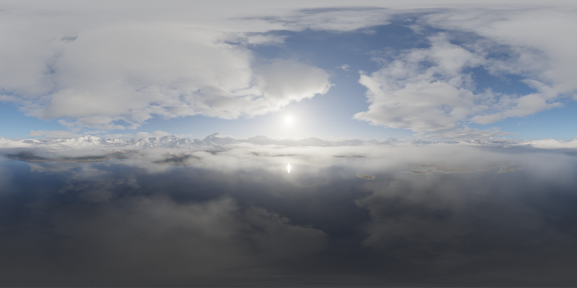 Cloudy Sunny Day In Mountains | Nature HDRis | BlenderKit