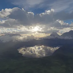 Aerial Cloudy Landscape