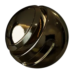 Shiny Procedural Gold PBR Texture for 3D Rendering in Blender, suited for Cycles & Eevee engines.