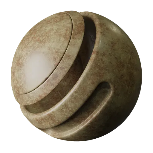 High-resolution PBR Brown Granite texture for 3D rendering in Blender and other CGI software.