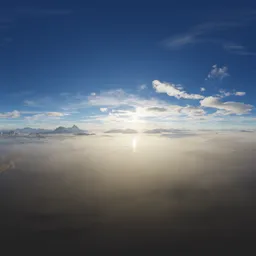 Aerial Mountain Landscape and Clouds