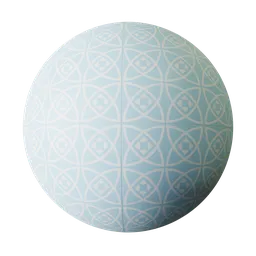 Seamless Patterned Tiling texture for Blender, PBR ready with light blue ceramic design, available in 2K and 4K.