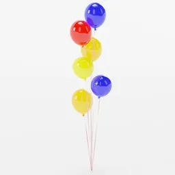 "Colorful number-shaped air balloons decoration rendered in Vray, perfect for Blender 3D projects. This 3D model depicts a Chrome dance pole with postminimalism and minimalism elements, rendered in Maya and Houdini. The uncompressed PNG format ensures lossless image quality, suitable for Pixar rendering."