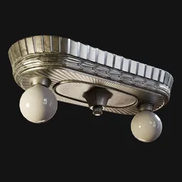 Twin-Bulb Ceiling Light Fixture
