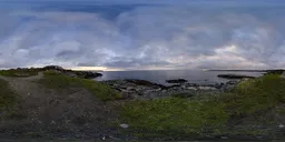 Cloudy Overcast Sunset at Coast