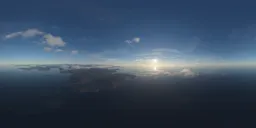 Aerial Landscape Sunny Clouds