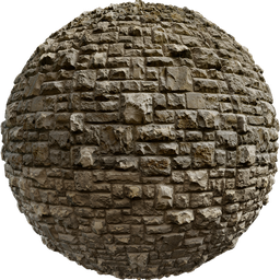 Texture of a rough block wall for PBR 3D rendering in Blender, designed by Rob Tuytel.