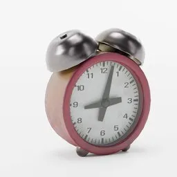 "Stylized Alarm Clock 3D model for Blender 3D - featuring two bells on top and inspired by Karl Ballmer. Perfect for design projects and rendered with Octane. Leave a rating if you found what you were looking for!"