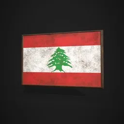 Lebanon Flag Picture Frame