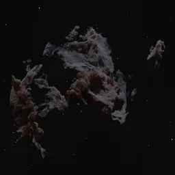 Volumetric Dark Dust Nebula Deep Space