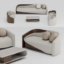 Pebble Organic Modular Sofa Set