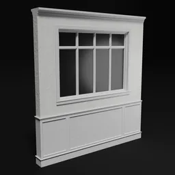 Classic Interior Large Window Wall