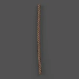 3D model of a detailed hanging rope, optimized for Blender, perfect for rendering medieval or industrial settings.