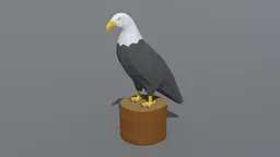 Low Poly Bald Eagle