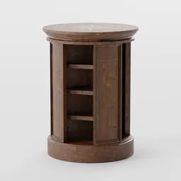 Old Circular Bookshelf