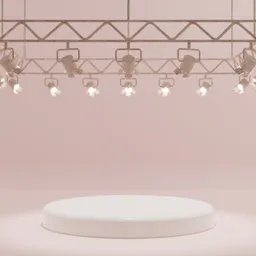 Pink Empty Studio Podium