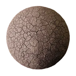 Fine Cracked Red Clay Mud