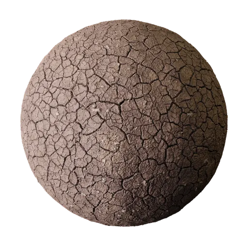 Fine Cracked Red Clay Mud