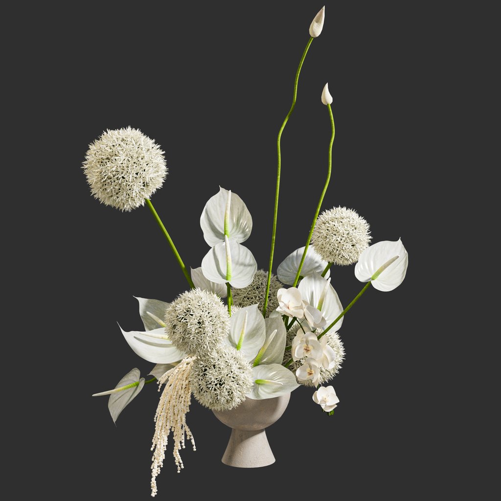 Plants Bouquet in minimal pot | Bouquets models | Blendkit