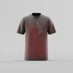 Yin-Yang Koi Graphic T-Shirt