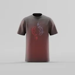 Yin-Yang Koi Graphic T-Shirt