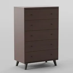 Mori 800 5-drawer chest Walnut