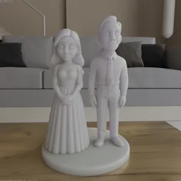 Separated Bride Groom STL for 3D Print