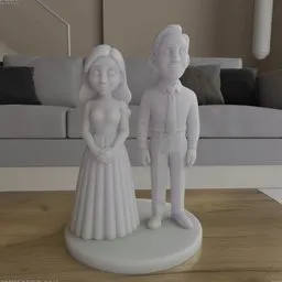 Separated Bride Groom STL for 3D Print
