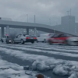 Snowy highway